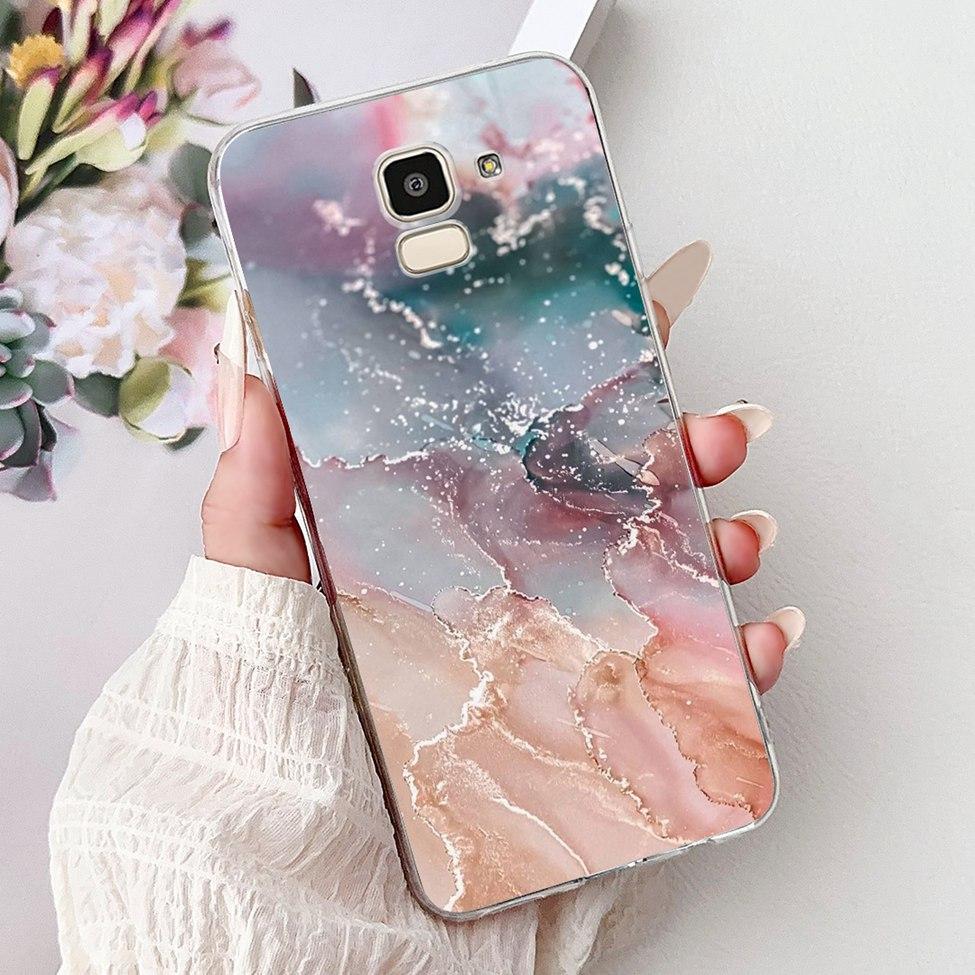 Clear For Samsung J6 2018 Case SM-J600F Cute Fashion Funny Painted Back Cover For Samsung Galaxy J6 2018 Phone Case J600G J600FN