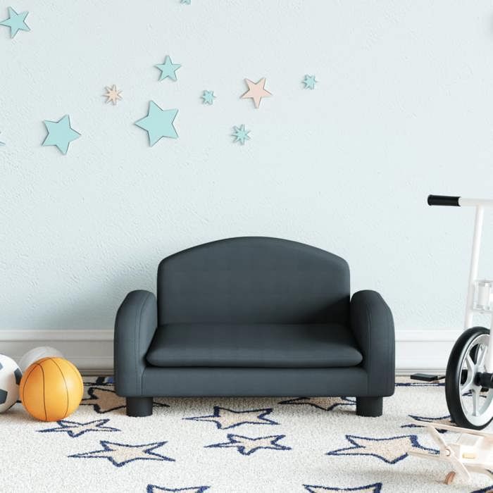 VidaXL Canapé pour enfants gris foncé 50x40x30 cm tissu, mini canapé, mini canapé-chaise, mini canapé pour enfants, canapé 3196370