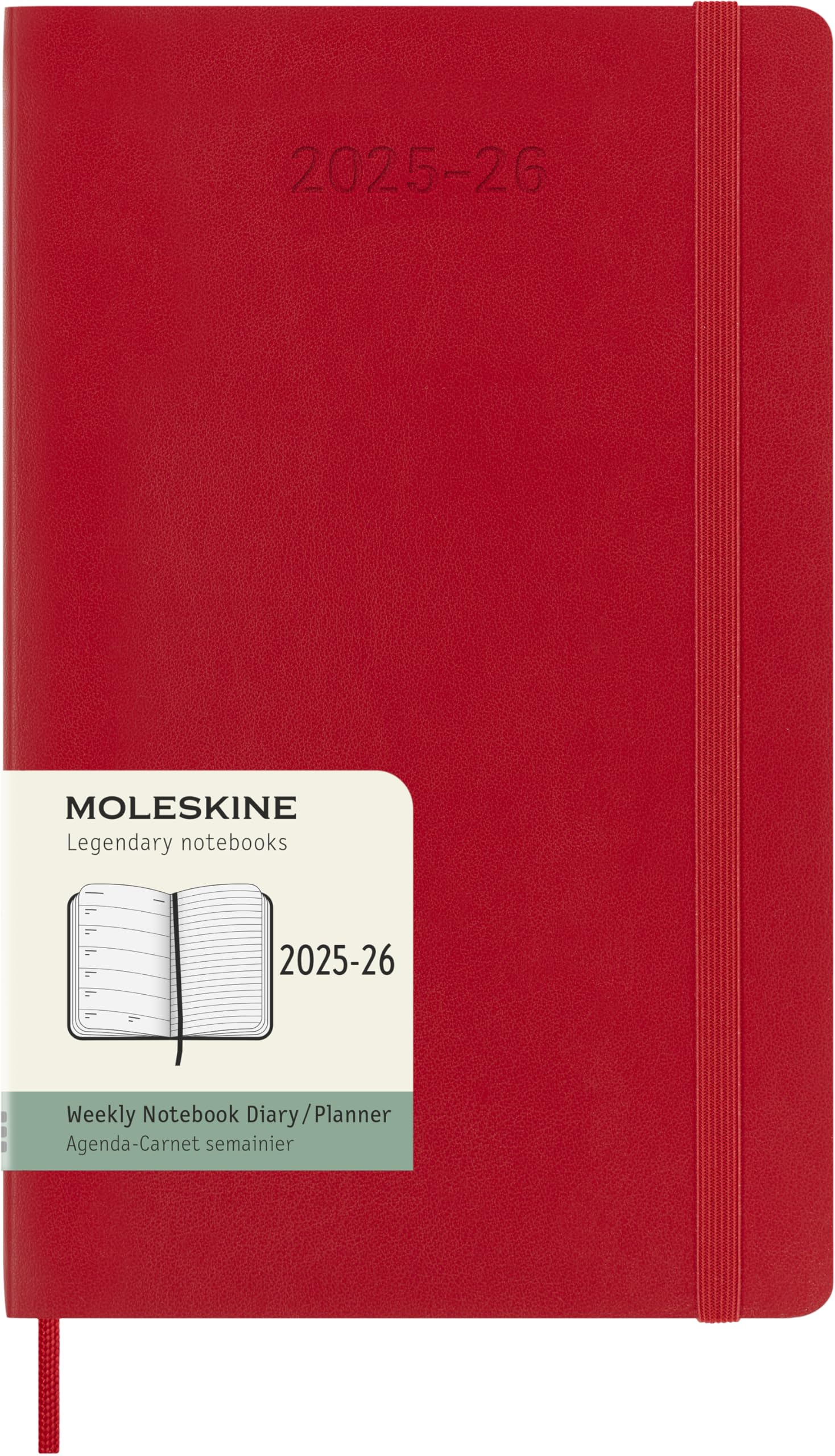 

Moleskine 2025 Diary 18 Month Weekly Diary Softcover Large Red DSF218WN3Y26