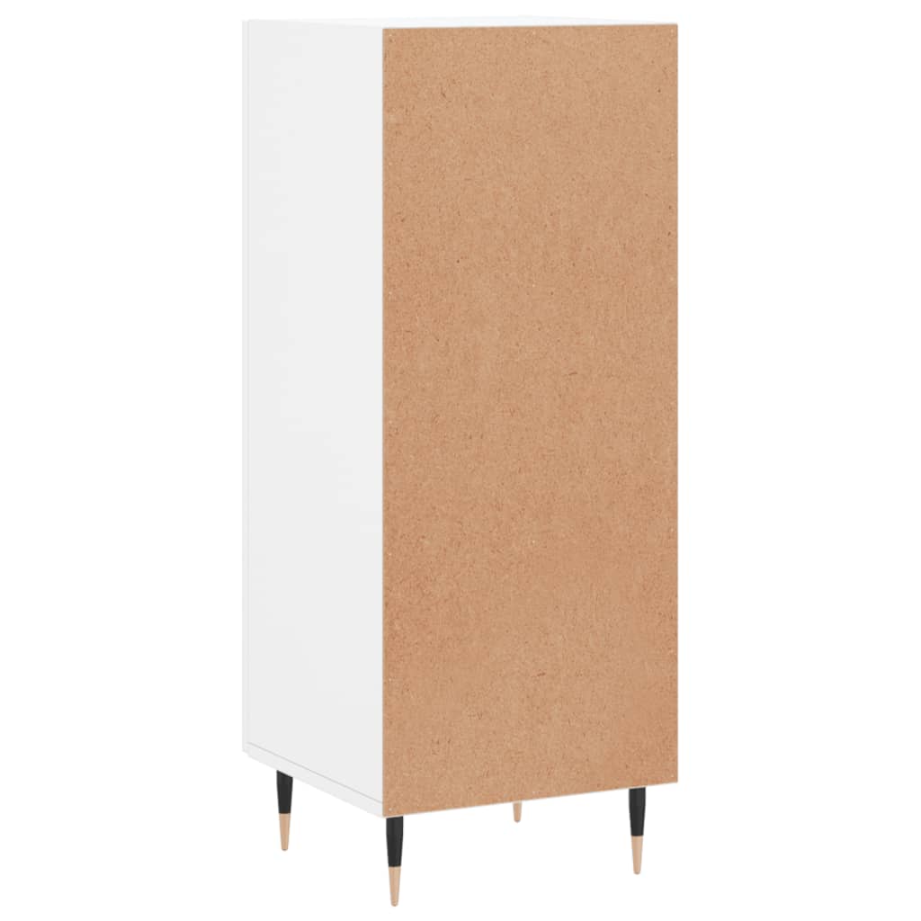 Sideboard High Gloss White 34.5 x 34 x 90 cm Engineered Wood