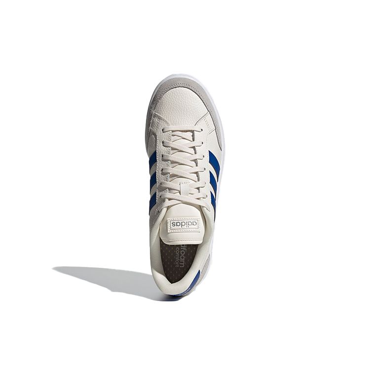 Adidas Neo Grand Court Se Synthetic Leather Breathable Low-Top Sneakers Unisex Sneakers Off-White Gray Blue FY8168