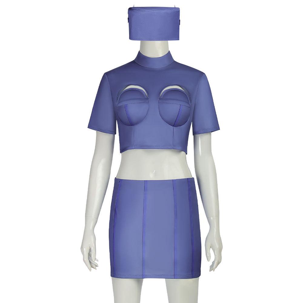 Fifth Element The Cosplay Flight Attender Costume Halloween Role Play Clothing