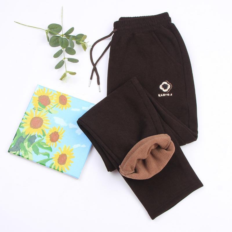 Fleece Pants Women's Pants Thermal Pants Women's Sports Harlan Pants Women's Autumn and Winter New Thin Winter Thickened Casual Sweatpants