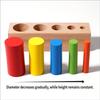 Montessori Children'S Early Education Colored Cylinder Teaching Aids Kindergarten Geometric Socket Educational Wooden Toys