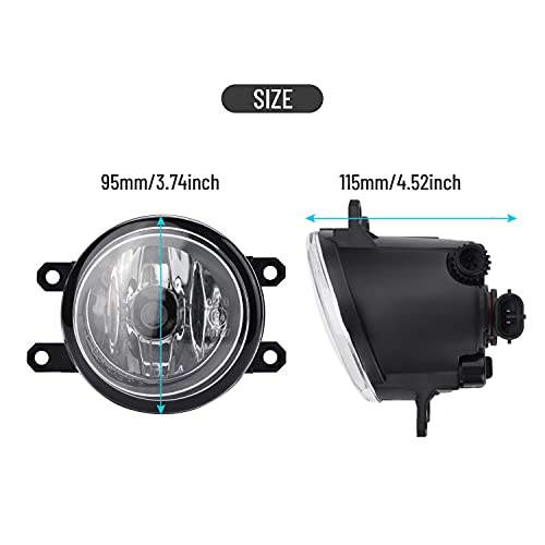 2pcs Fog Light Lamps for Toyota RAV4 Camry Hybrid Solara Corolla Tacoma Yaris Venza Avalon Matrix Prius Highlander 08-13 Lexus RX GS 350 450h LX5