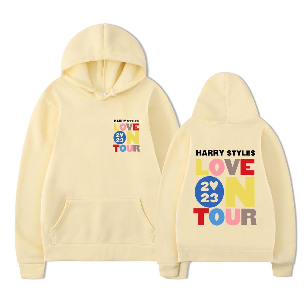 Love on Tour Print Fashion Sweatshirt Hip Hop Casual Tops Oversize Unisex Autumn Winter Fleece Streetwear Tops