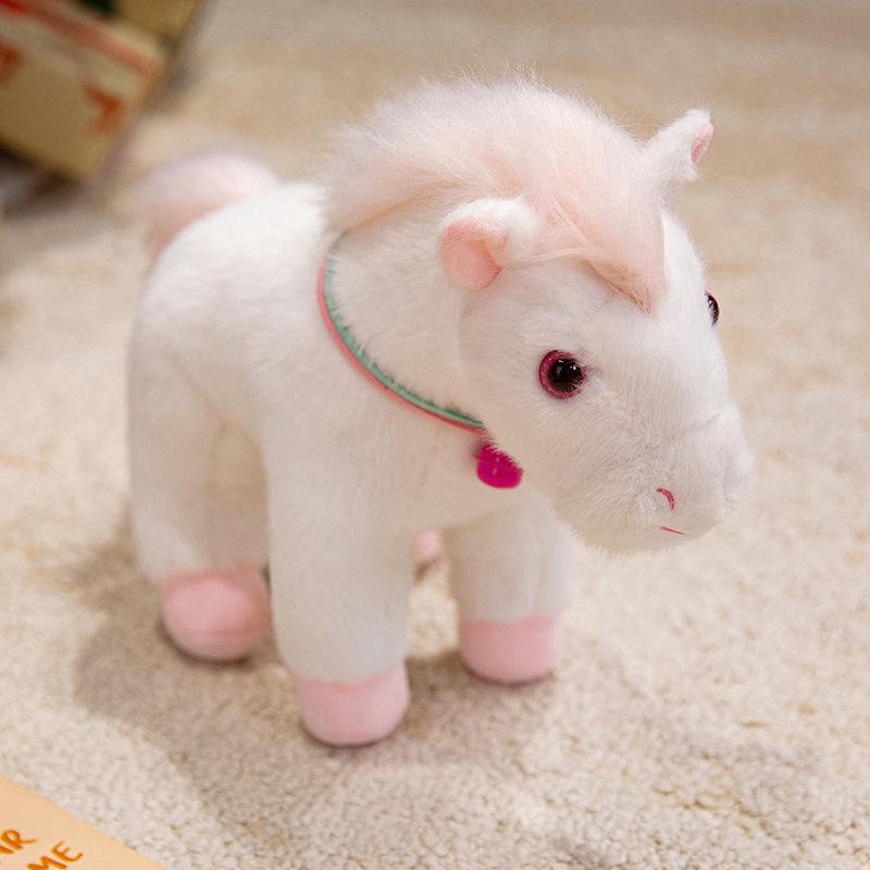 Little Horse Plush Toy: New Year Mascot Ornament with Bell