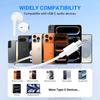 USB C Headphones for iPhone 17 16 15 Wired Type C Earphones Built-in Microphone Volume Control HiFi Stereo Sound Earbuds