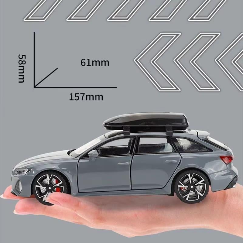 Новая игрушечная модель автомобиля RS6 со звуком и светом, двери можно открывать, литая модель из сплава, украшения, коллекция игрушек, мальчик, взрослый, праздничный подарок