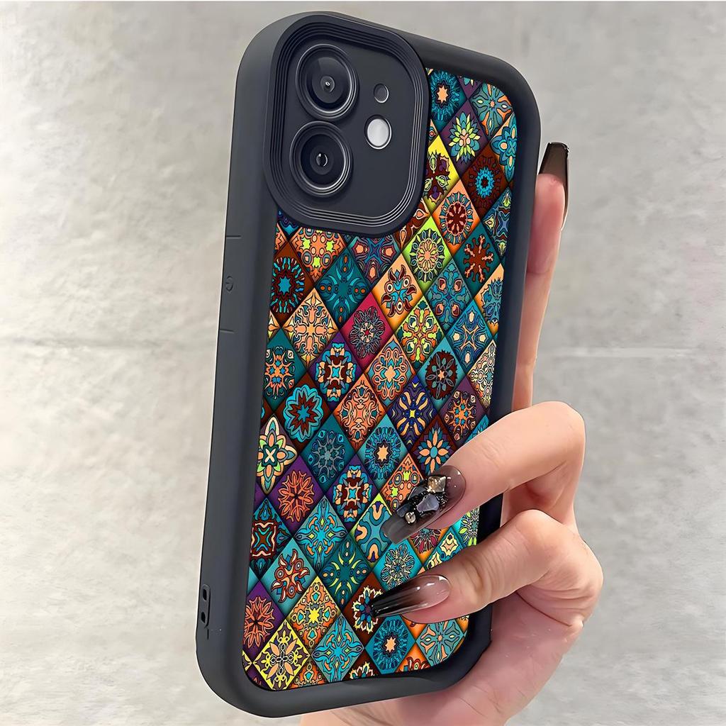Exotic Sandstone Staircase iPhone 15/16/17 Case with Black Groove Design