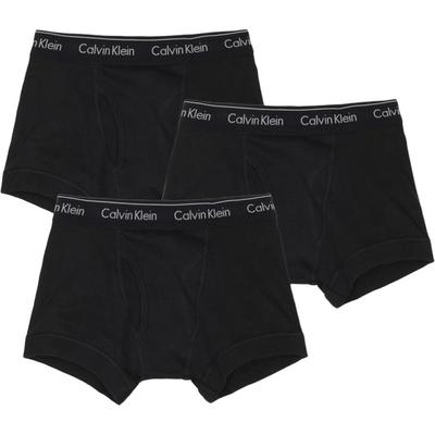 Letter Print Elastic Waist Boxer Briefs 3-Pack Men Underwear Black NB4002A-001