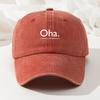 Baseball Cap Retro Washed Cap Oha Printed Baseball Cap Casual Premium Dad Truck Cap Adjustable