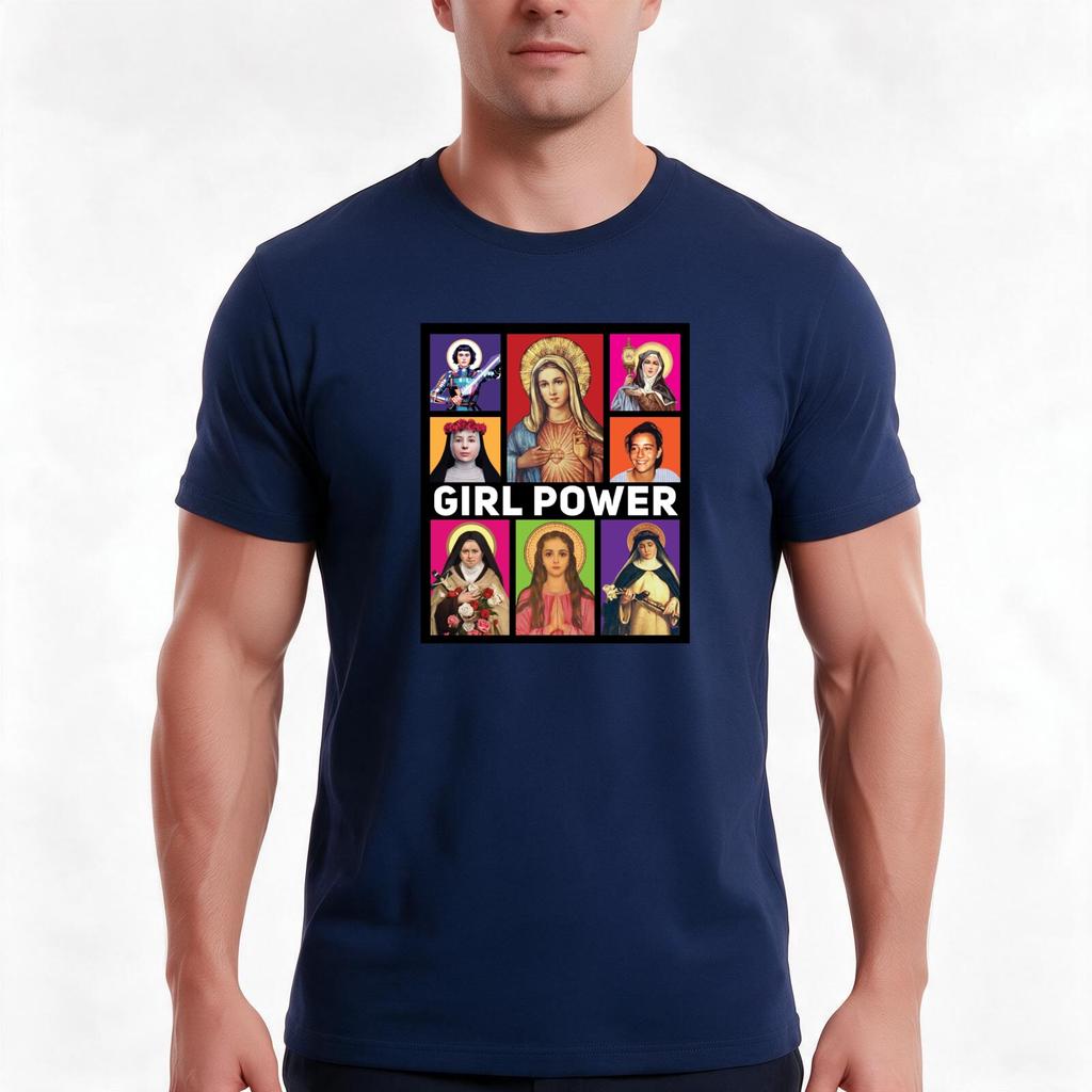 Girl Power Tshirt Summer Casual Cotton Tee Oversized Streetwear Tops Vintage Graphic Print Loose Fit Short Sleeve