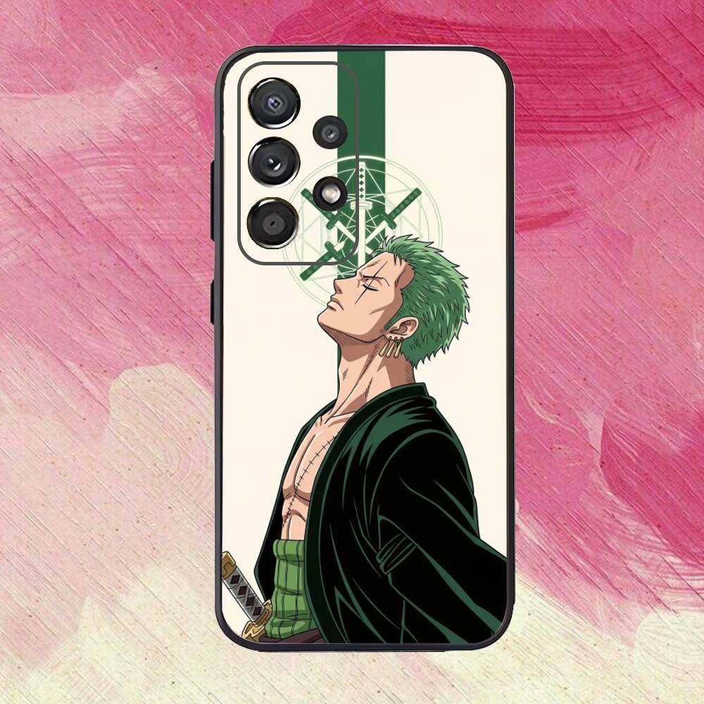 Anime One P-Pieces Z-Zoro Phone Case For Samsung S25,S24,S21,S22,S23,S30,Ultra,S20,Plus,Fe,Lite,Note,10,9,5G Black Cover