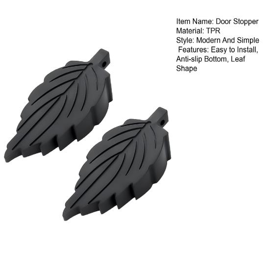 1/2 stk Blad Dørstopper Kile Veggbeskytter Sklisikker TPR Vindtett Uten Boring Kollisjonssikker Teppe Flis Betong Tregulv Dørstopper