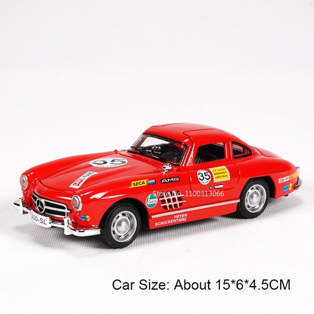 1:32 Alloy C2 300SL Toy Models Cars Diecast Doors Opened Miniature Sports Car with Light Music Vehicles Boys Educational Toys