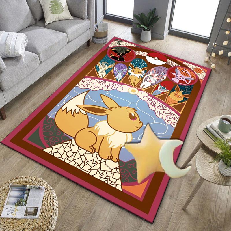 Cute Pika Adventure Office Rug Chair Mat, Game Carpet, Suitable for Front Door, Bedroom, Living Room, Desk, Holiday Gift