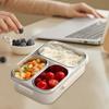 Kids Lunch Box Containers Stainless Steel Dinner Box Leak Proof 3-Compartment Lunch Case For Kids Airplane School Kindergarten