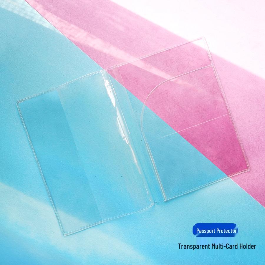 Durable Transparent Waterproof Passport and Travel Document Holder with Multiple Card Slots