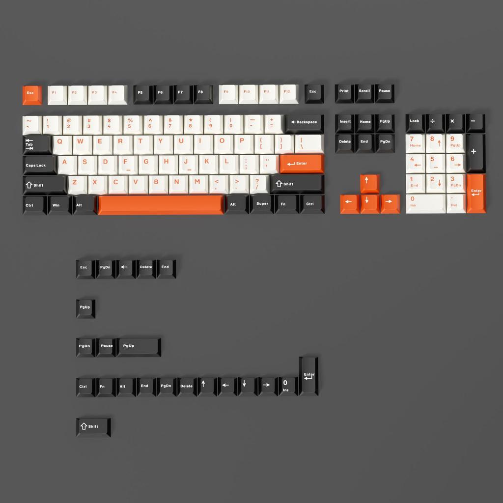 114 Keys Ink Blue Double Shot PBT Keycaps Cherry Profile Custom Keyboard Key Caps for Gateron MX Switches Gaming Keyboards