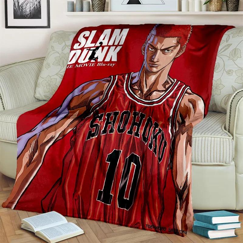 Basketball Anime Slam Dunk Cartoon Blanket,Soft Throw Blanket for Home Bedroom Bed Sofa Picnic Travel Office Cover Blanket Kids