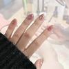 Brightening And Detachable Artificial Nail Stickers For Students Short Medium Long With Rhinestones