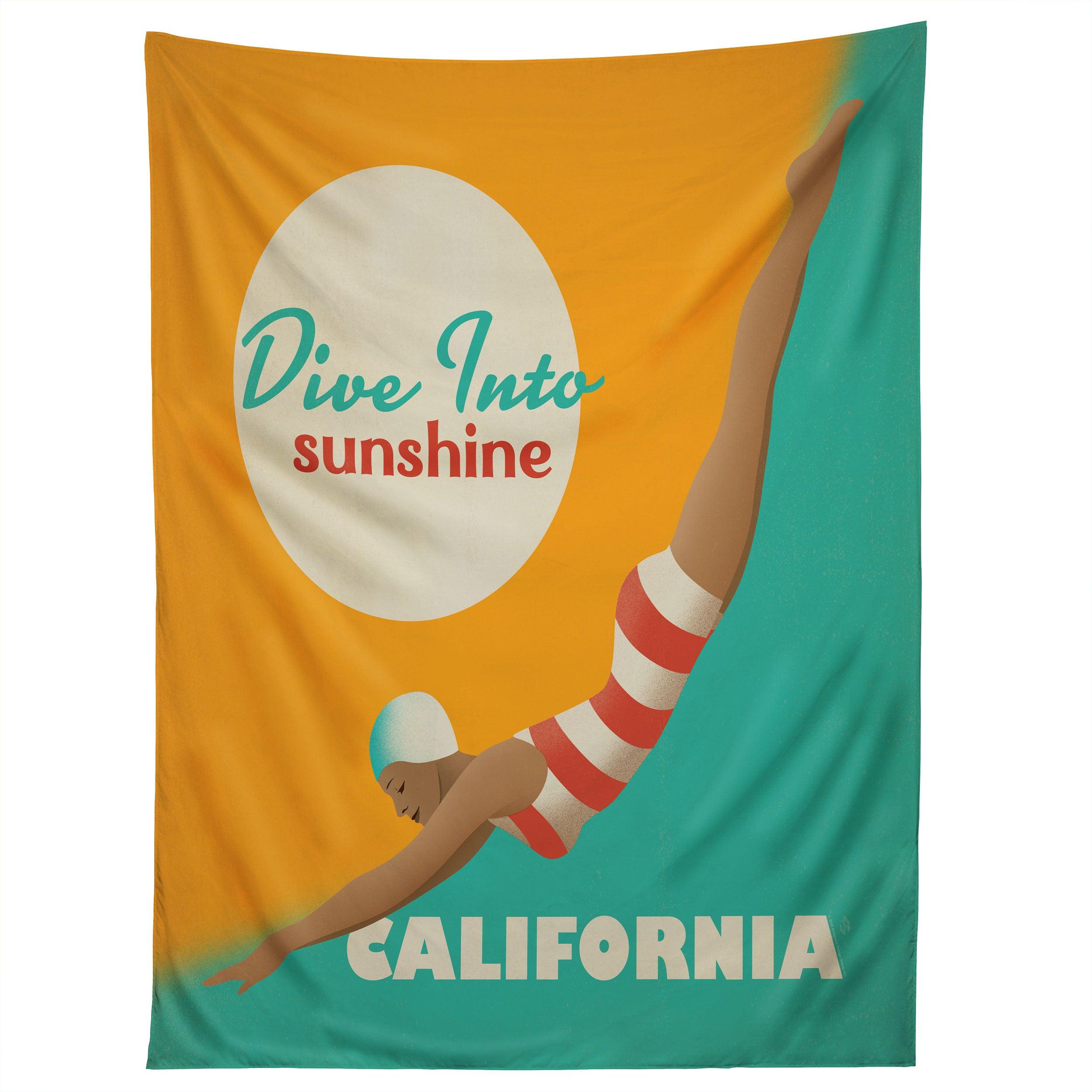DIVE CALIFORNIA tapestry 75x100
