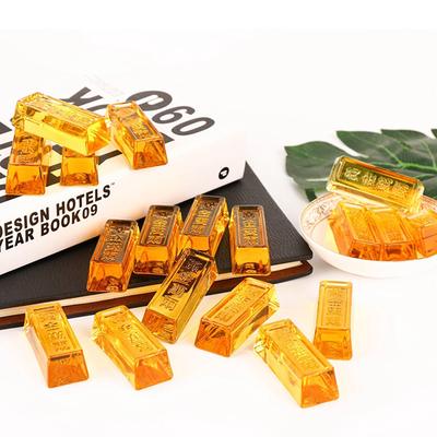 1Pc Feng Shui cinese giallo cristallo oro lingotto per ricchezza fortunato decorazione della casa