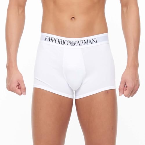Emporio Armani Ikonisches Logo Band Boxershorts, EU-Größe, Herrenunterwäsche, Geschenk, 54047299, M (EU Größe), 90. Weiß