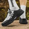 Men's Breathable Rotating Shoelaces Casual Shoes Summer Soft-sole Non-slip Outdoor Hiking Walking Shoes Fashion Joker Flat Shoes