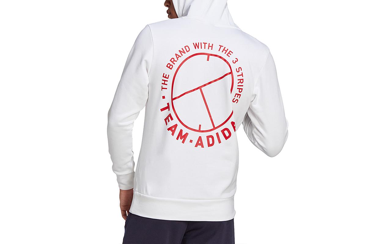 Adidas Sweatshirts Men s White Hooded Moderate Regular FU0072 S