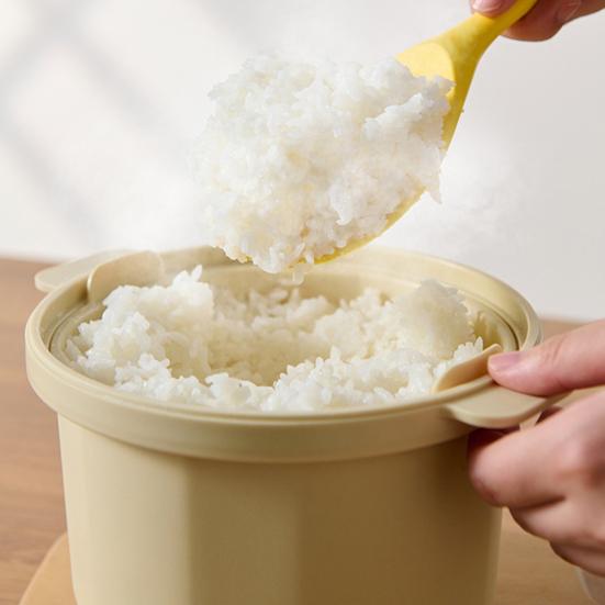 Microwave Rice Cooker BPA-Free Safe Steamed Lunch Box 2-2.5 Cups Capacity Healthy Cooking Container