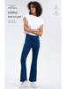 High Waist Flared Denim Yoga Pants - Women's Fitness & Casual Style