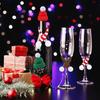 Accesorios de Disfraz Navideño para Botella de Vino de Hilos Hechos a Mano Decoración Festiva Cómoda para Suministros de Fiesta en Casa Oficina