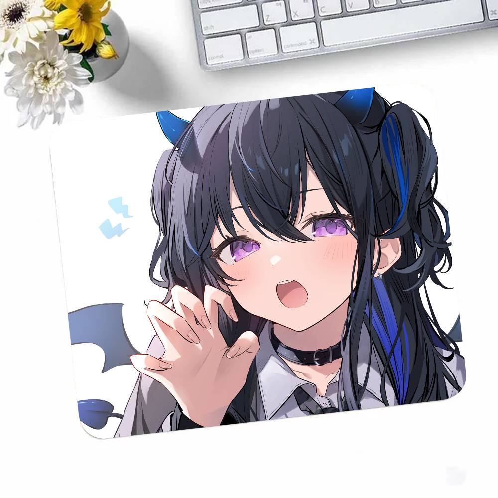 Anime Girl VTuber VSPO Ichinose Uruha Mousepad Small LockEdge Mouse Pad For Gamers Computer Desk Pad Rectangular Anti-slip
