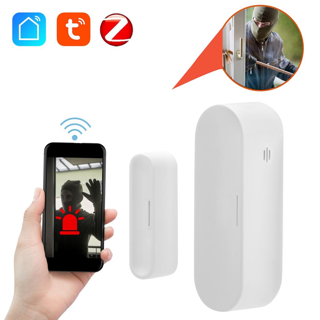 Smart Door Sensor ZigBee AntiTheft Remote Monitoring EarlyWarning Notification for Tuya DC5V 1A