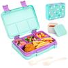 40oz Cartoon Pattern Bento Lunch Box Set Leak Proof Removable Dividers Meal Container for School Office Picnic Food Snack Prep