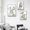 Graffiti Art Animal Canvas Painting Funny Pony Elephant Tiger Wall Art Poster Living Room Bedroom Home Decoration Mural No Frame