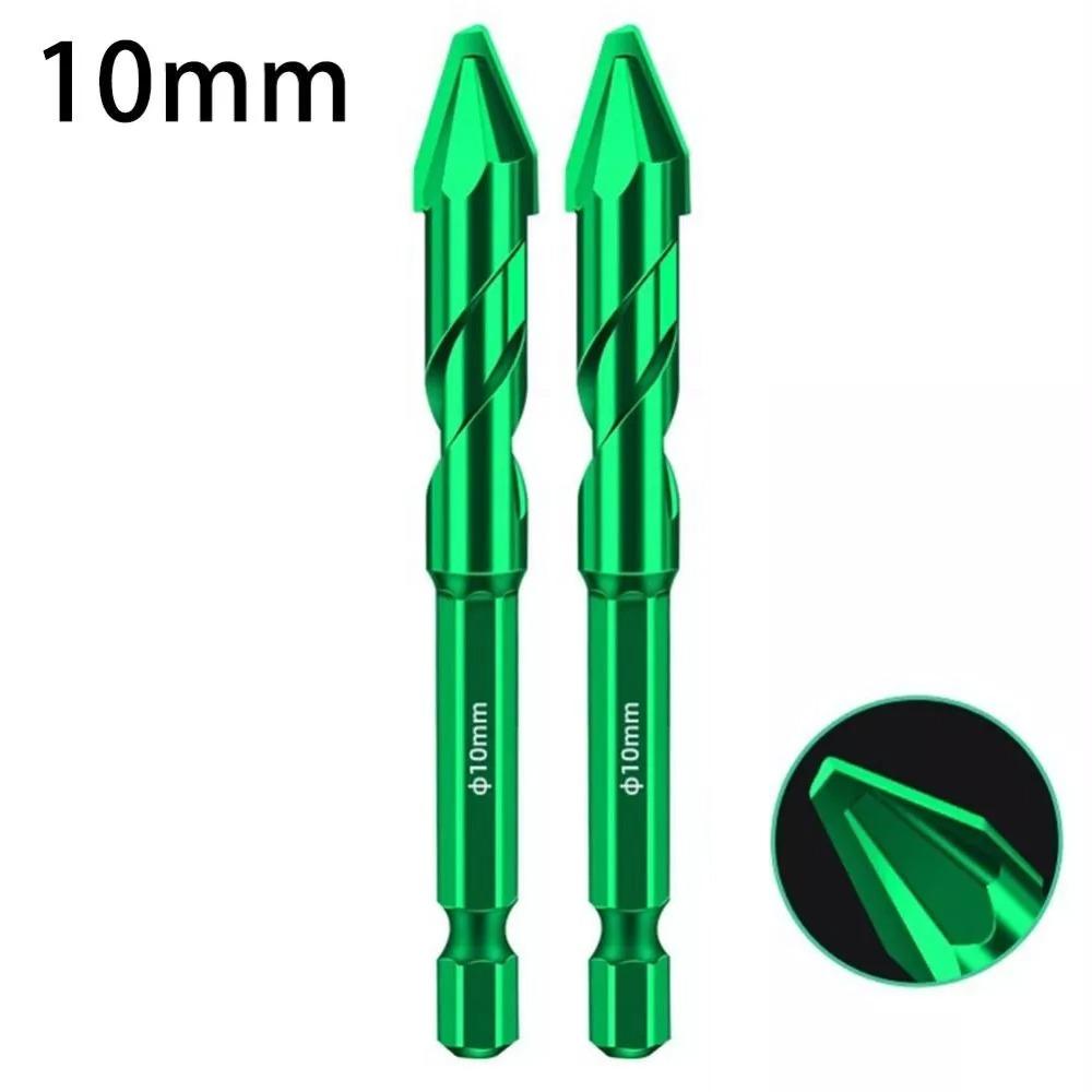 2Pcs Precision Eccentric Drill Bit 6/8/10/12mm Hole Drill Bit Multifunction Tile Drill Bit