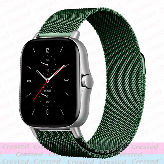 20mm/22mm Milanese loop band For Amazfit GTS/4/2/2e/3/GTS2 Mini/GTR 47/GTR2/4/3/Pro Watch Bracelet correa Amazfit bip 6 5 straps