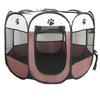 Octagonal Pet Playpen: Folding Cage & Bed for Cats and Dogs