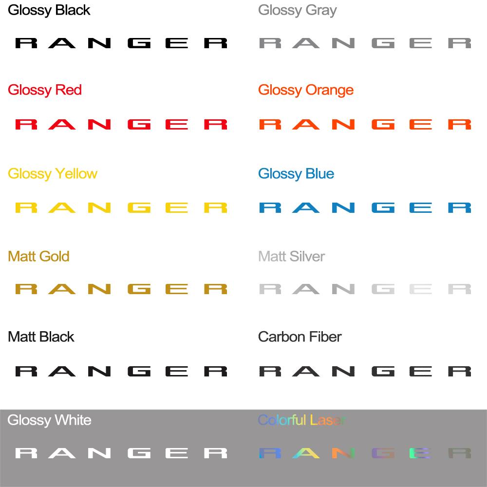 Pickup Tailgate Insert Indent Sticker For Ford Ranger 2019-2021 New Car Decor Decals Vinyl Letter Cover Auto Tuning Accessories
