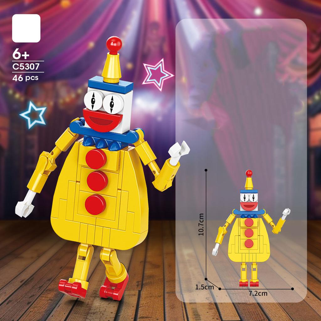 New The Amazing Digital Circus Anime Figures Building Block Horror Game Cartoon Cute Doll Block Model Set Toys for Kids Gifts