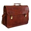 Goat Leather Messenger Shoulder Briefcase Men Laptop Satchel Vintage Genuine Bag