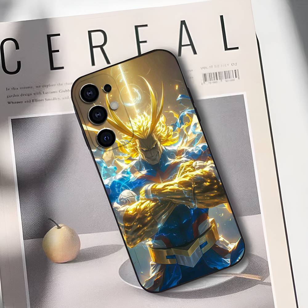 A-All Might T-Toshinori Yagi Phone Case For Samsung S25,S24,S21,S22,S23,S30,Ultra,S20,Plus,Soft Silicone Black Cover