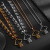 Halloween Skull Necklace Gothic Dark Skeleton Pendant Collarbone Chain Men Women Necklaces Jewelry Accessory Gifts