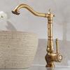 TLXT Carved Retro Bathroom Sink Faucet