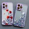 Rose Flower Phone Case For iPhone 11 Case iPhone 15 14 Pro Max 11 12 13 Pro Max Mini XR XS X 7 8 14 15 Plus SE2 Shockproof Cover