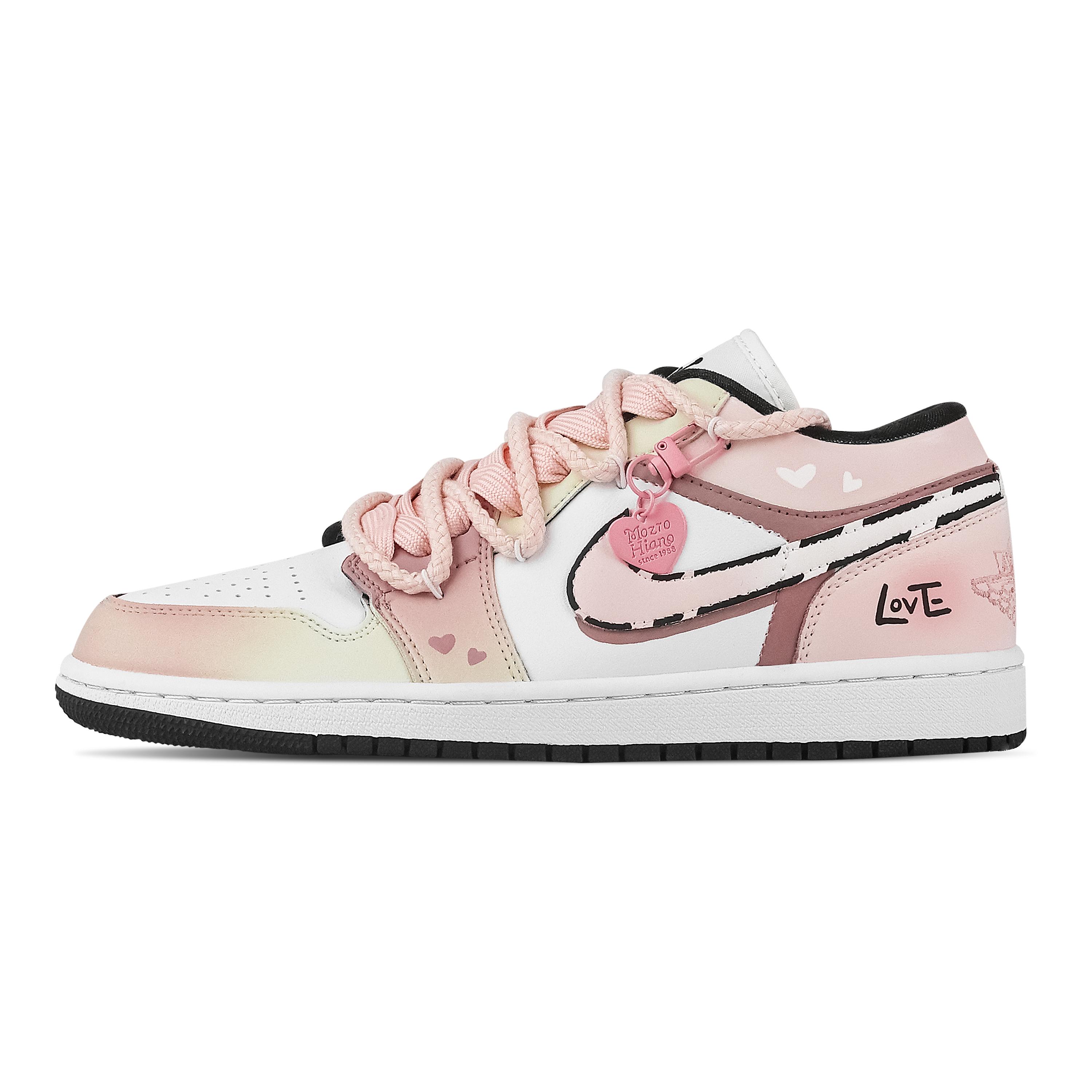 

Jordan Air Jordan 1 Sweetheart Love Low top Vintage Basketball Shoes Unisex Pink DC0774-101(Team773-) 37.5