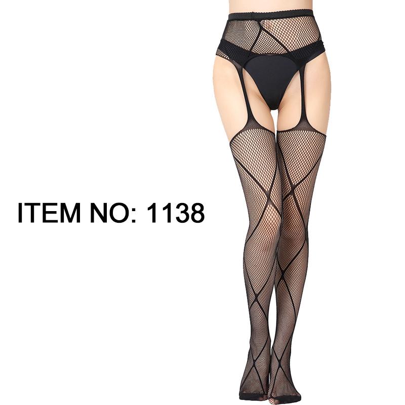 

Женские сексуальные ажурные колготки, имитирующие чулки на поясе чёрный